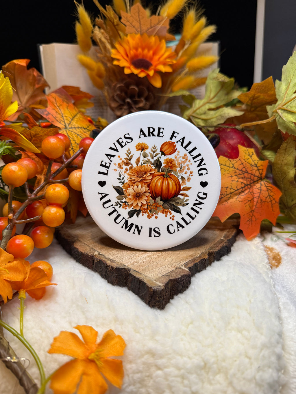 Autumn ceramic coaster