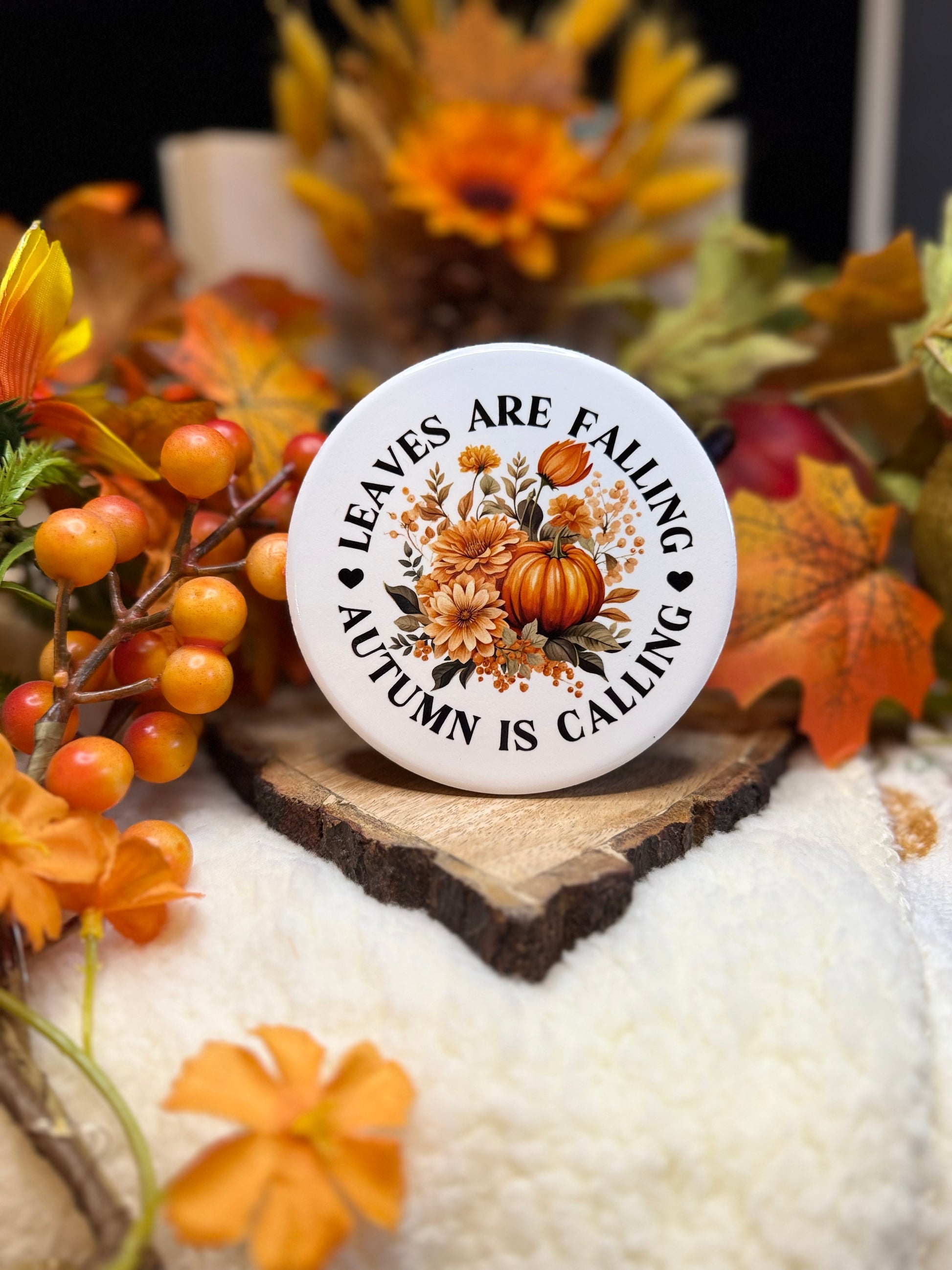 Autumn ceramic coaster