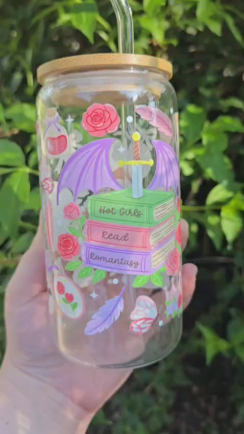 Romantasy Book Lover Tumbler with Lid