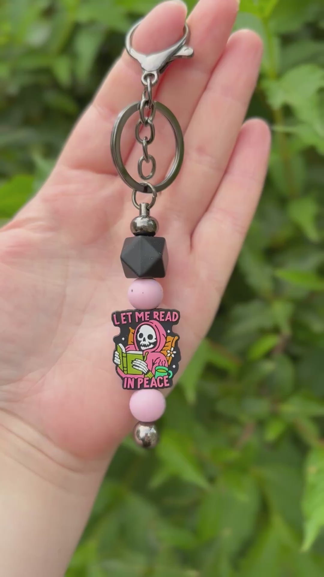 Let me read in peace beaded keyring