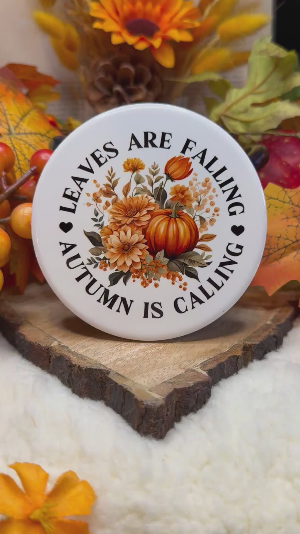 Autumn ceramic coaster